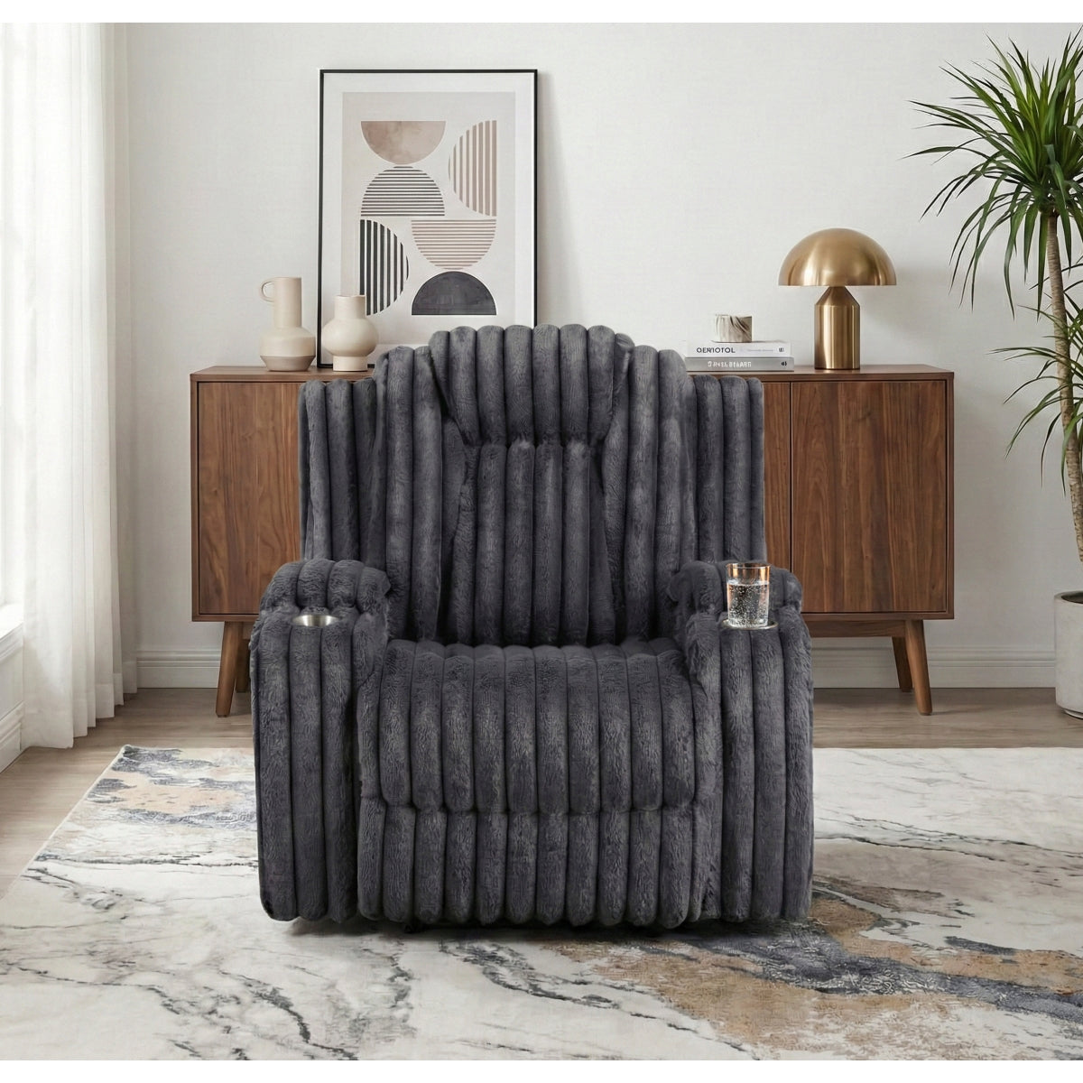 Phyllis Reclining Chair with Cup Holders