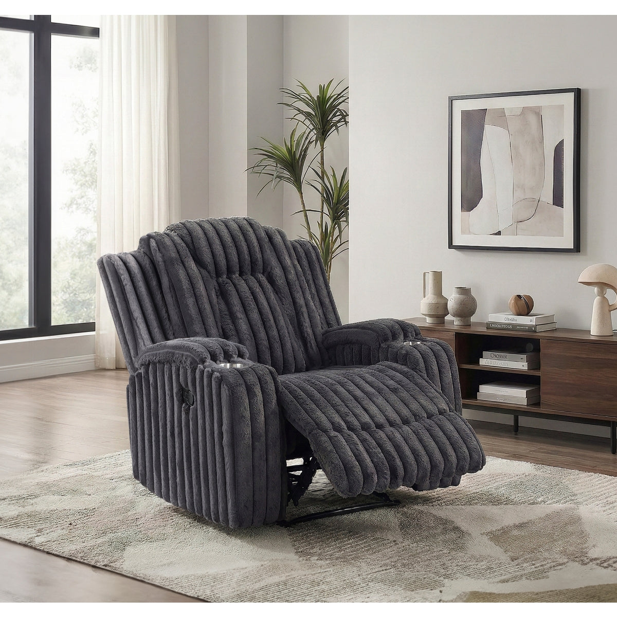 Phyllis Reclining Chair with Cup Holders