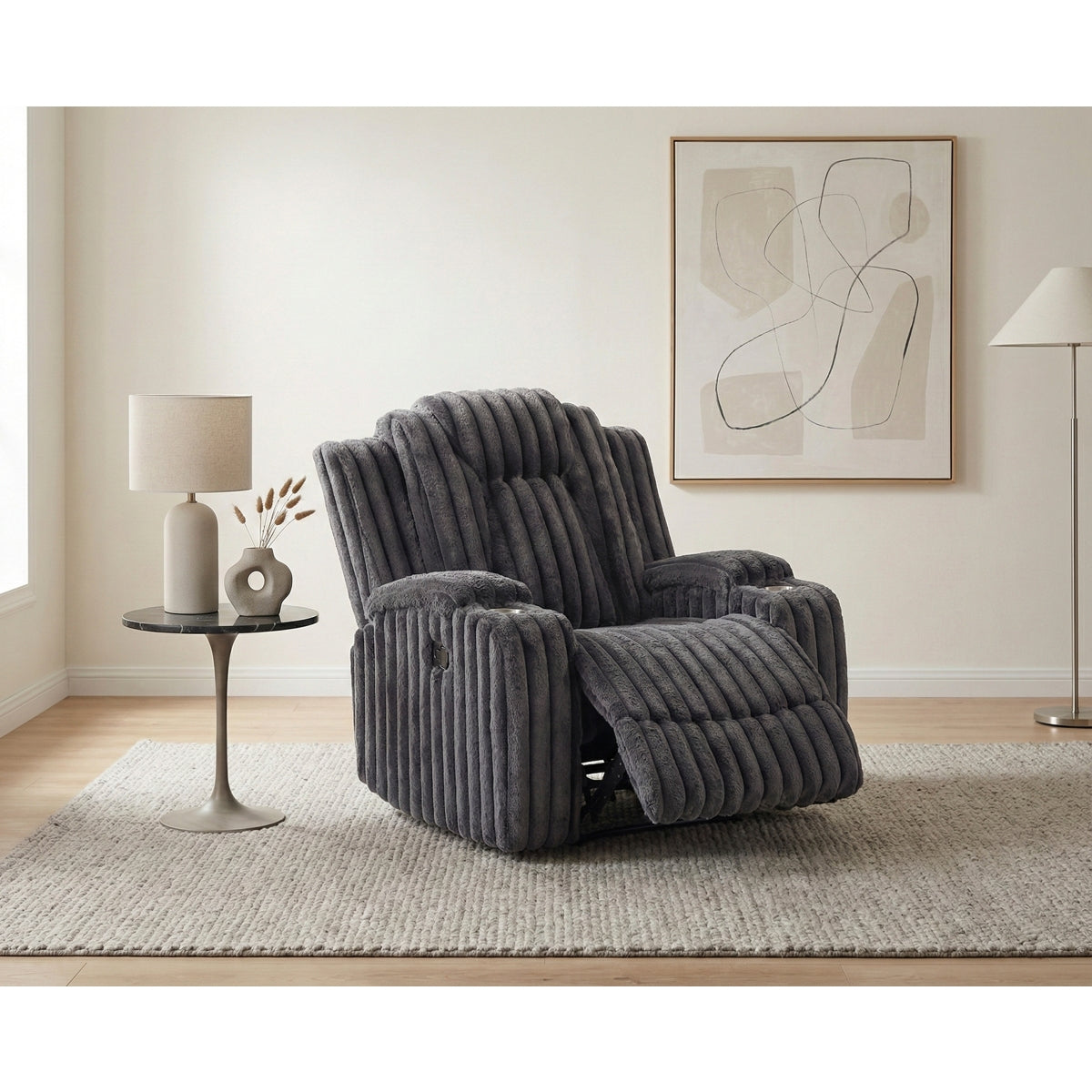 Phyllis Reclining Chair with Cup Holders