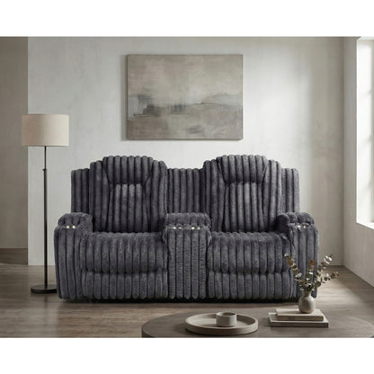 Phyllis Double Reclining Love Seat with Center Console and Cup Holders