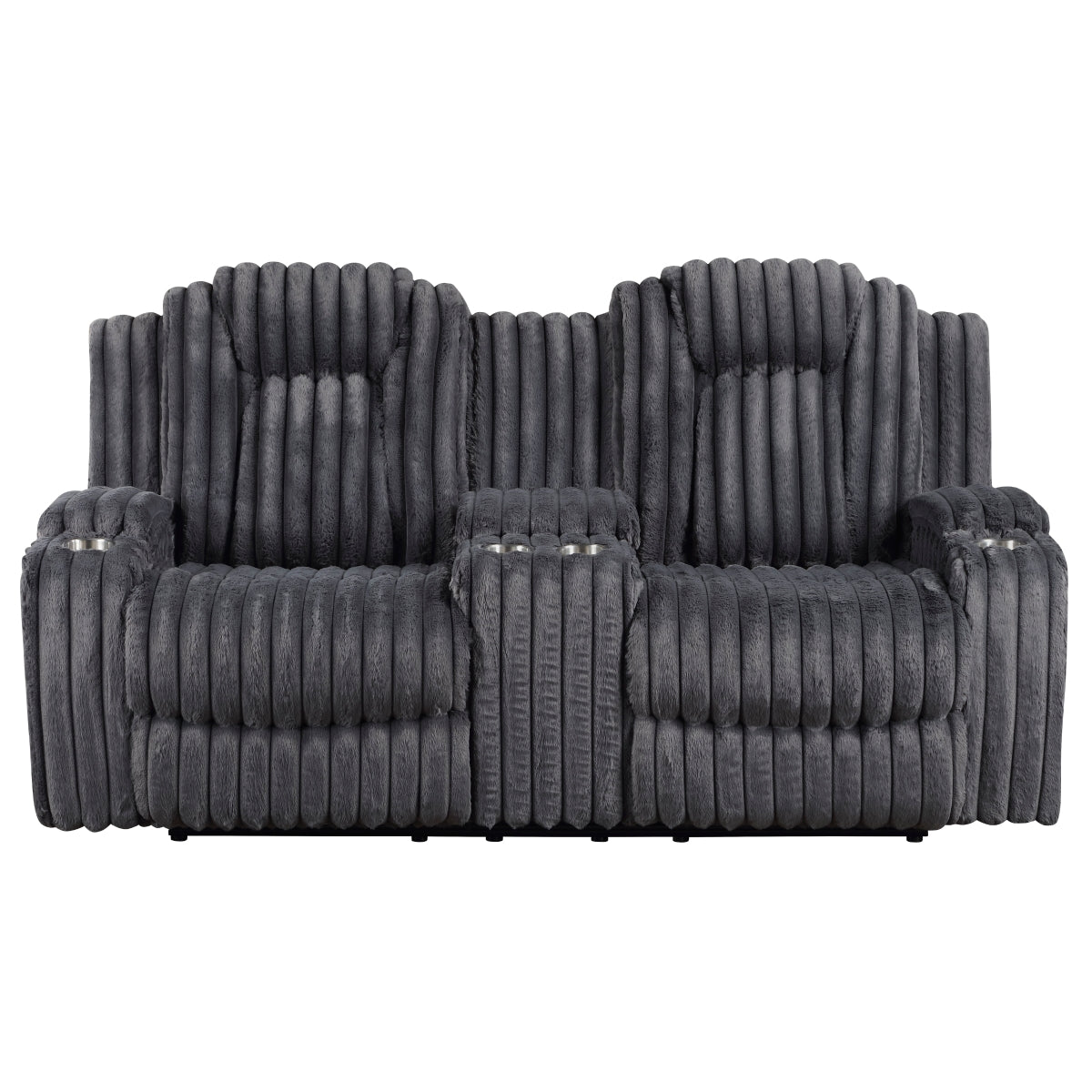 Phyllis Double Reclining Love Seat with Center Console and Cup Holders