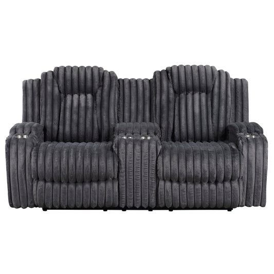 Phyllis Double Reclining Love Seat with Center Console and Cup Holders