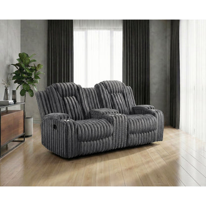 Phyllis Double Reclining Love Seat with Center Console and Cup Holders