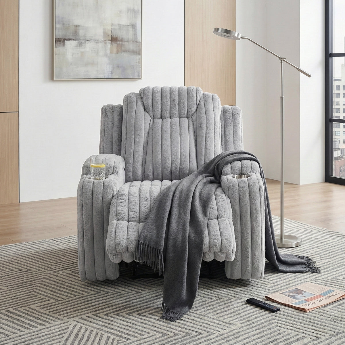 Phyllis Reclining Chair with Cup Holders