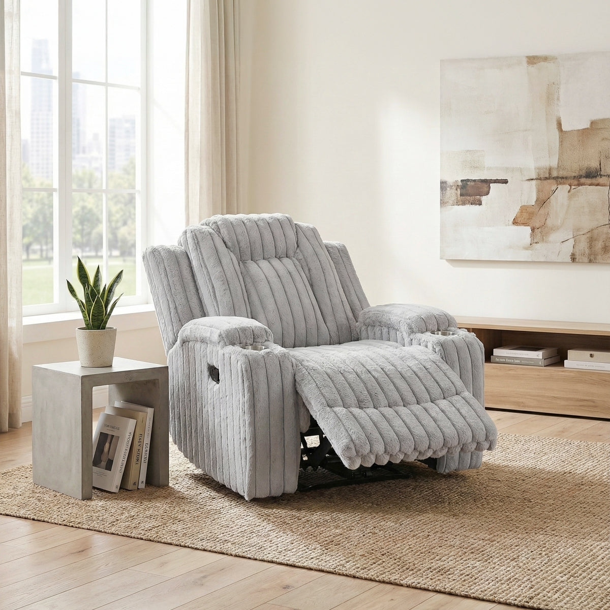 Phyllis Reclining Chair with Cup Holders