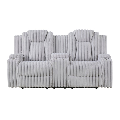 Phyllis Double Reclining Love Seat with Center Console and Cup Holders