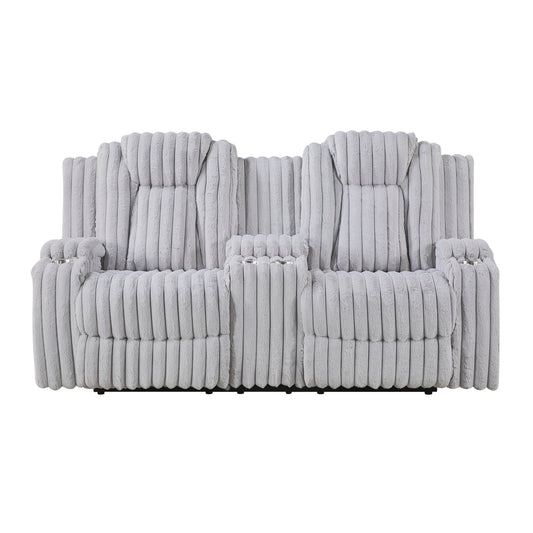 Phyllis Double Reclining Love Seat with Center Console and Cup Holders