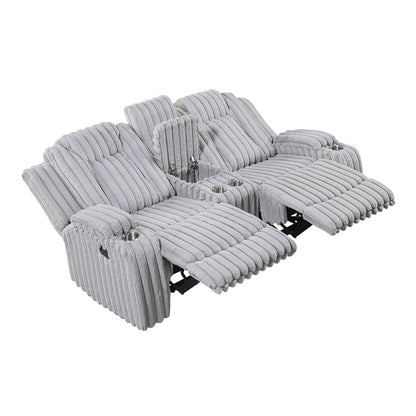 Phyllis Double Reclining Love Seat with Center Console and Cup Holders