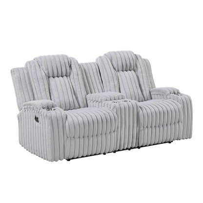 Phyllis Double Reclining Love Seat with Center Console and Cup Holders