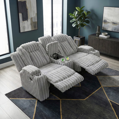 Phyllis Double Reclining Love Seat with Center Console and Cup Holders