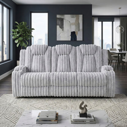 Phyllis Double Reclining Sofa with Cup Holders