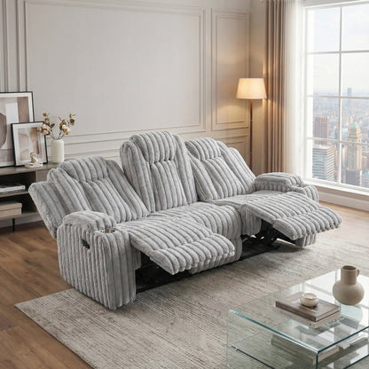 Phyllis Double Reclining Sofa with Cup Holders