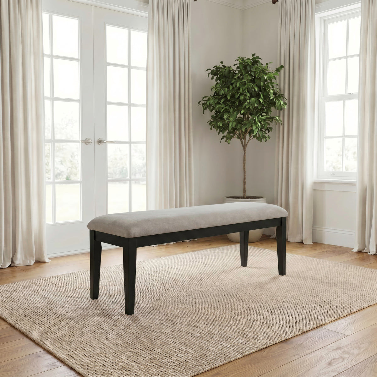 Chesapeake Charm Dining Bench (RTA) - Black