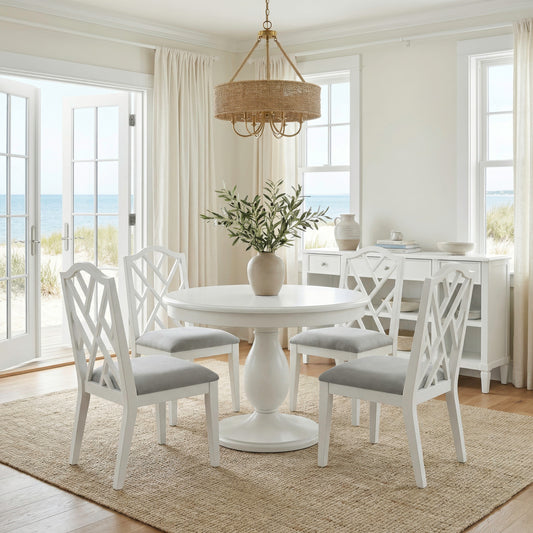 Chesapeake Charm 5 Piece Pedestal Table Set