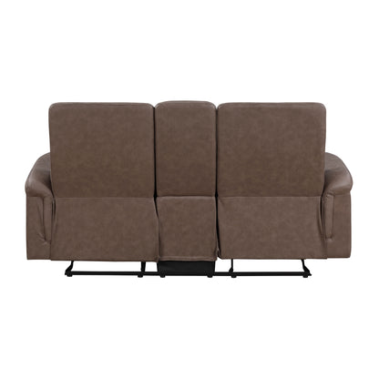 Metric Double Glider Reclining Love Seat with Center Console