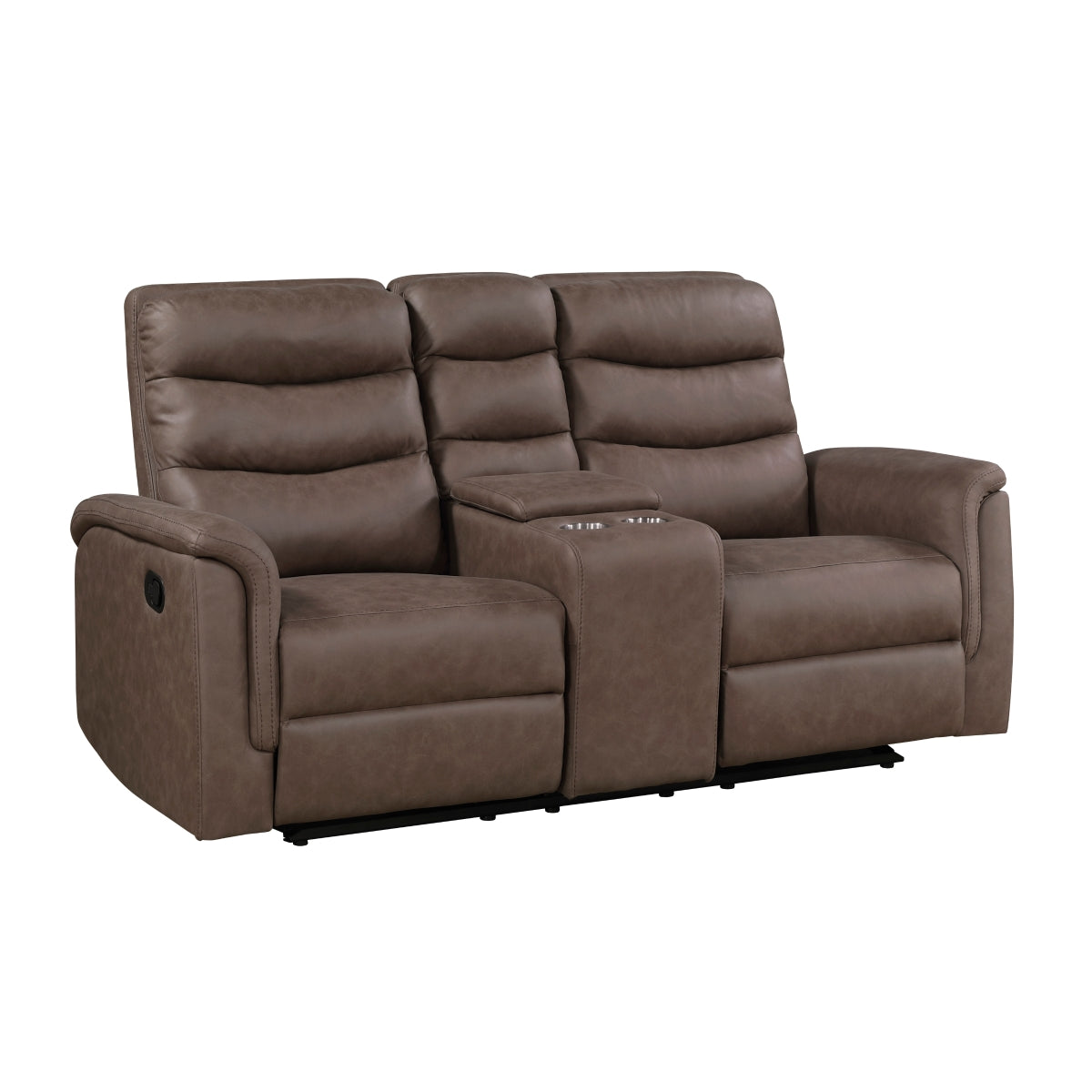 Metric Double Glider Reclining Love Seat with Center Console