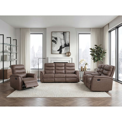 Metric Double Glider Reclining Love Seat with Center Console