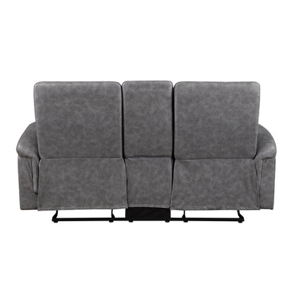 Metric Double Glider Reclining Love Seat with Center Console