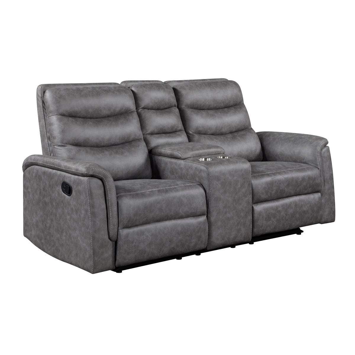 Metric Double Glider Reclining Love Seat with Center Console