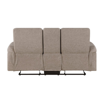 Metric Double Glider Reclining Love Seat with Center Console