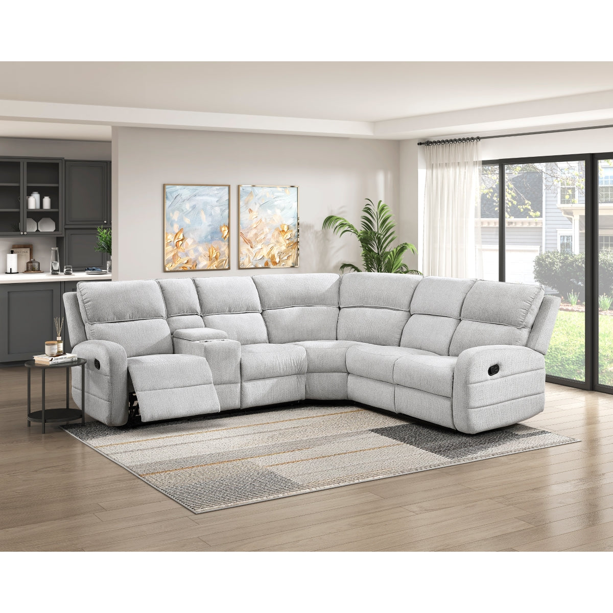 Thorne 3-Piece Reclining Sectional with Left Console