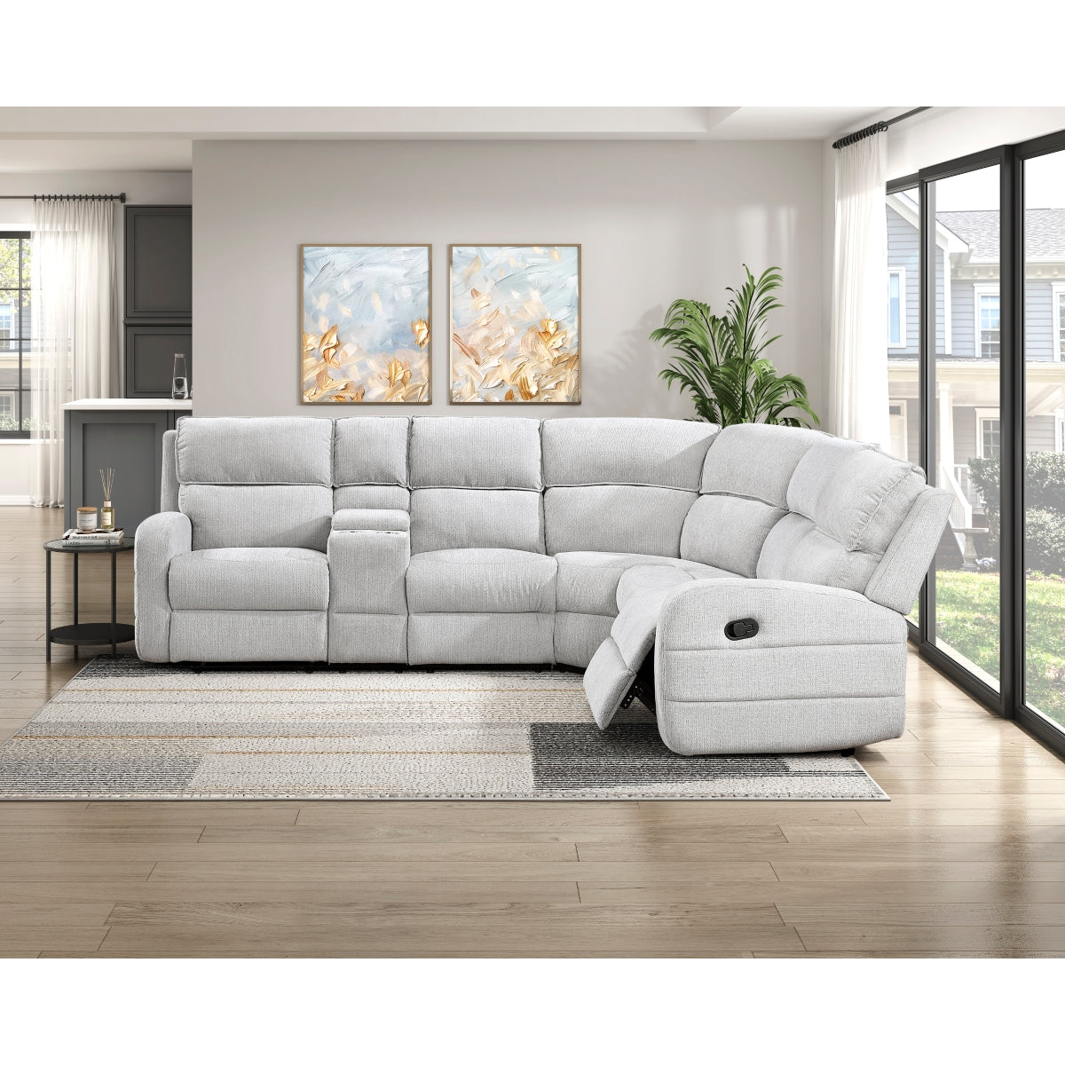 Thorne 3-Piece Reclining Sectional with Left Console