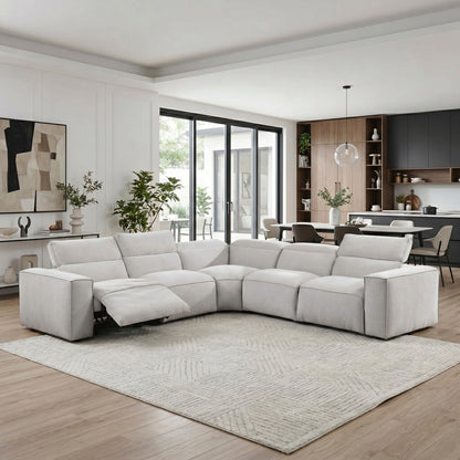 Phoebe 5-Piece Modular Power Reclining Sectional with Power Headrests