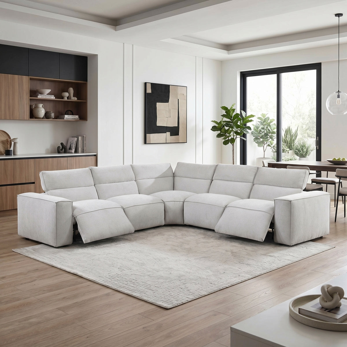 Phoebe 5-Piece Modular Power Reclining Sectional with Power Headrests