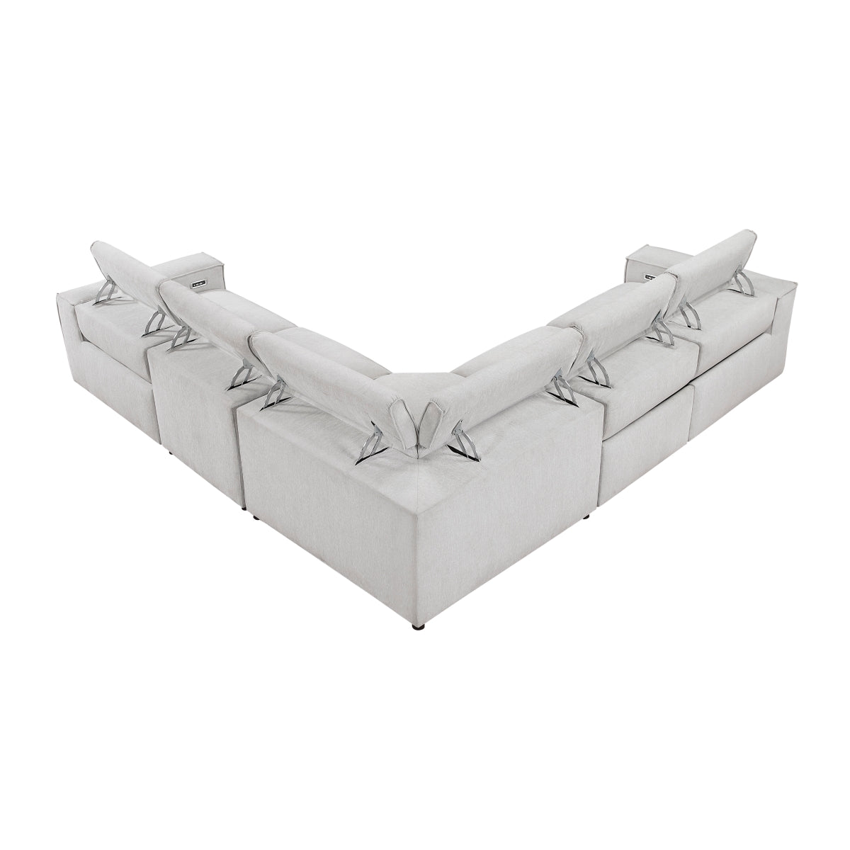 Phoebe 5-Piece Modular Power Reclining Sectional with Power Headrests