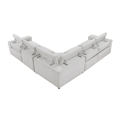 Phoebe 5-Piece Modular Power Reclining Sectional with Power Headrests