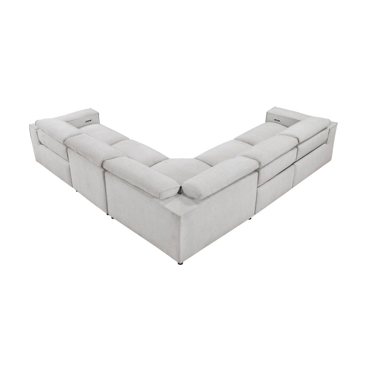 Phoebe 5-Piece Modular Power Reclining Sectional with Power Headrests