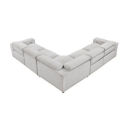 Phoebe 5-Piece Modular Power Reclining Sectional with Power Headrests