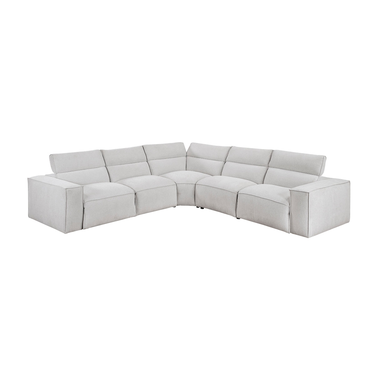Phoebe 5-Piece Modular Power Reclining Sectional with Power Headrests