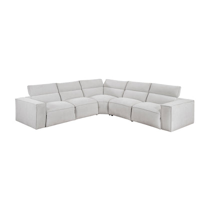 Phoebe 5-Piece Modular Power Reclining Sectional with Power Headrests
