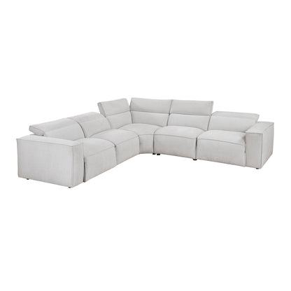 Phoebe 5-Piece Modular Power Reclining Sectional with Power Headrests