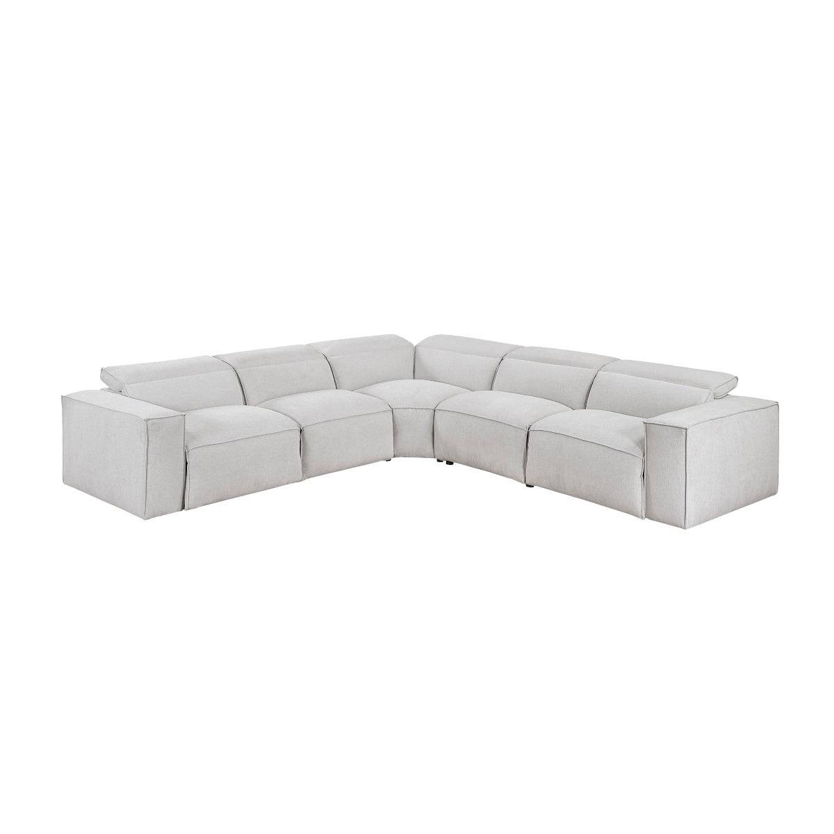 Phoebe 5-Piece Modular Power Reclining Sectional with Power Headrests