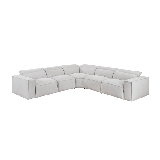 Phoebe 5-Piece Modular Power Reclining Sectional with Power Headrests