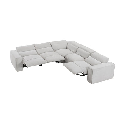 Phoebe 5-Piece Modular Power Reclining Sectional with Power Headrests