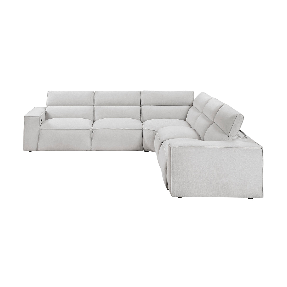 Phoebe 5-Piece Modular Power Reclining Sectional with Power Headrests