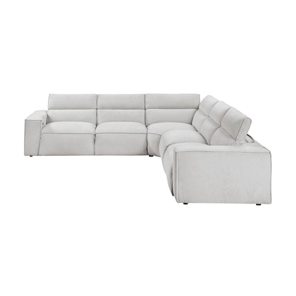 Phoebe 5-Piece Modular Power Reclining Sectional with Power Headrests