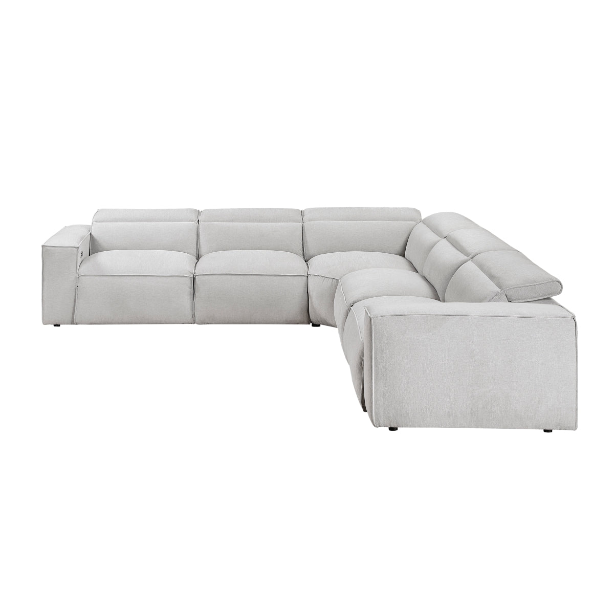 Phoebe 5-Piece Modular Power Reclining Sectional with Power Headrests