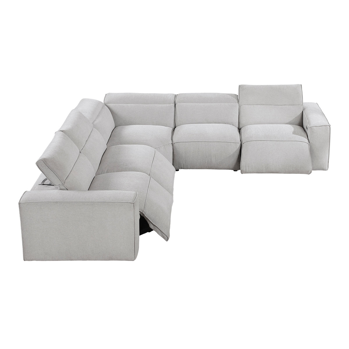 Phoebe 5-Piece Modular Power Reclining Sectional with Power Headrests