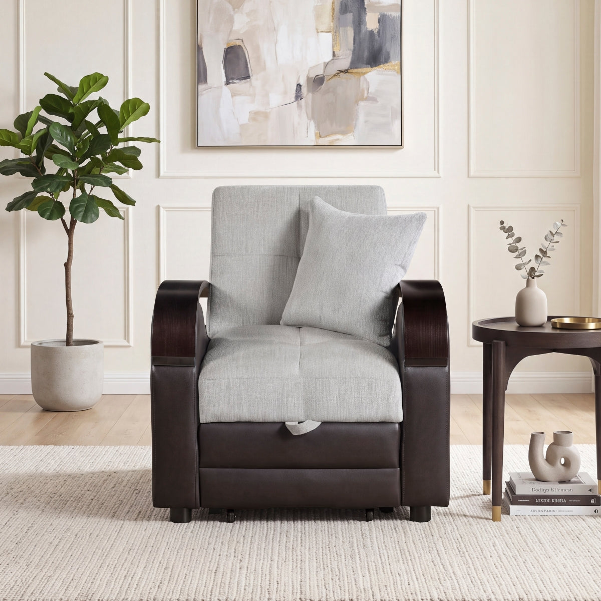Hybrid Chair with Pull-out Bed and Click Motion Back