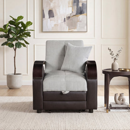 Hybrid Chair with Pull-out Bed and Click Motion Back