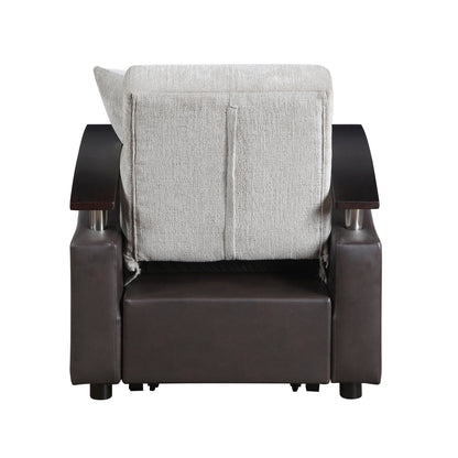 Hybrid Chair with Pull-out Bed and Click Motion Back