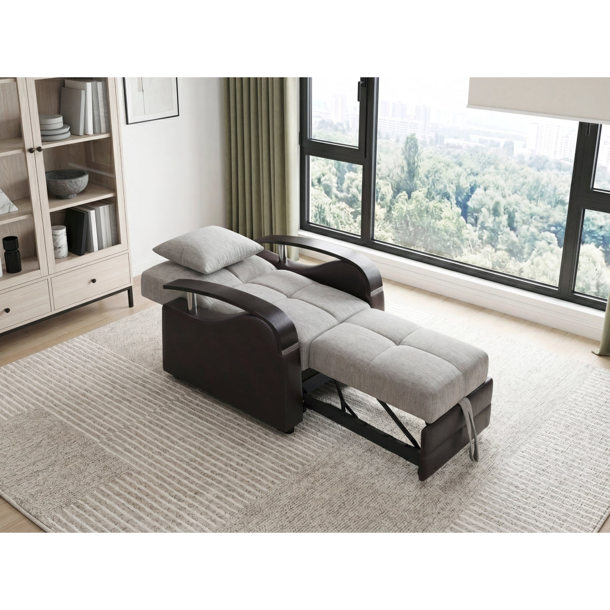 Hybrid Chair with Pull-out Bed and Click Motion Back