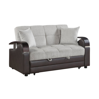 Hybrid Love Seat with Pull-out Bed and Click Motion Back