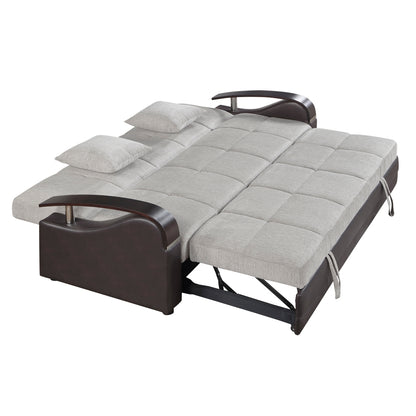 Hybrid Sofa with Pull-out Bed and Click Motion Back