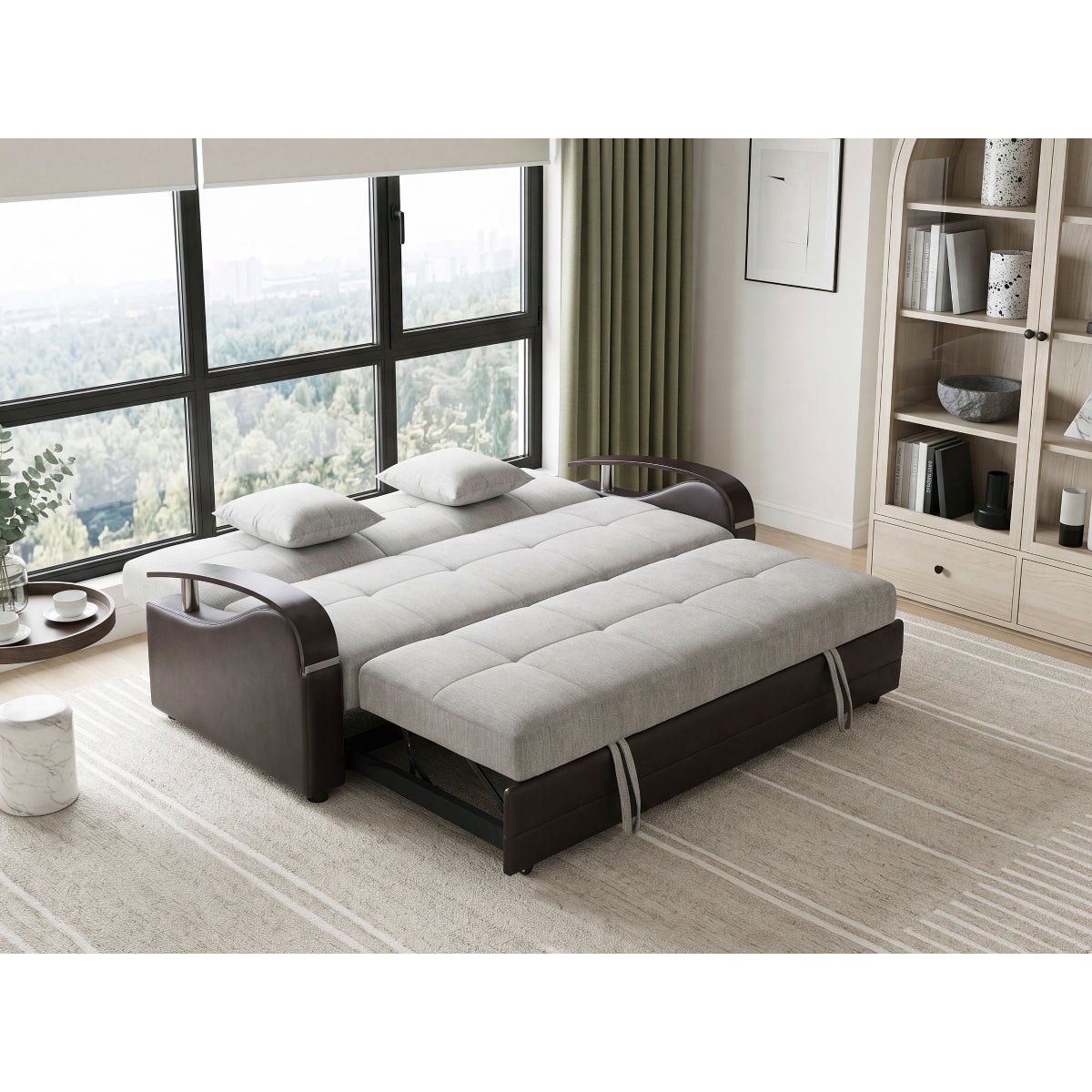 Hybrid Sofa with Pull-out Bed and Click Motion Back