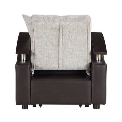 Hybrid Chair with Pull-out Bed and Click Motion Back